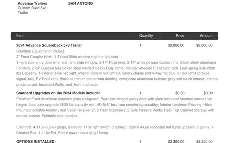 2025 Advance Trailers 5x8 Squareback — new overland trailer for sale in San Antonio, TX (photo 7)