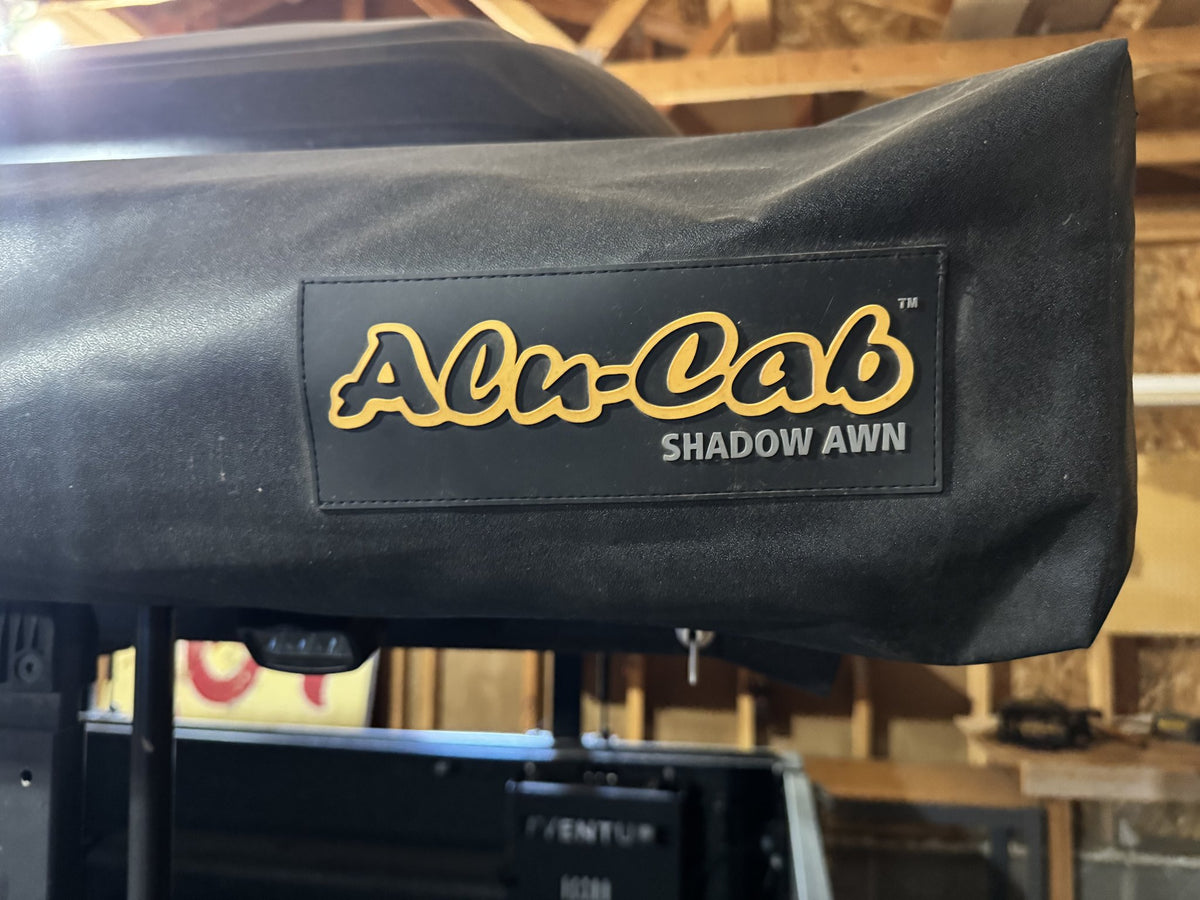 Alu-Cab Shadow Awn branding on the 270-degree awning bag — photo 30