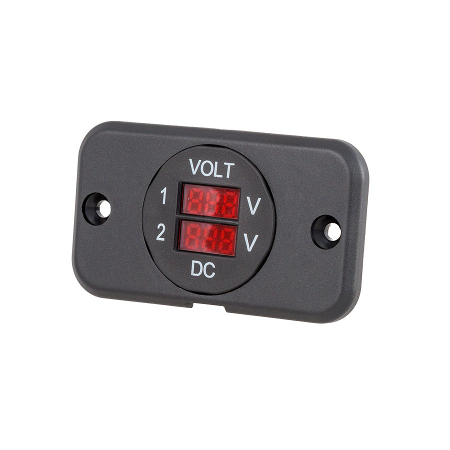 29mm Panel Mount Dual Volt Meter (9-48Vdc) — Equipt Expedition Outfitters (photo 2) — photo 2