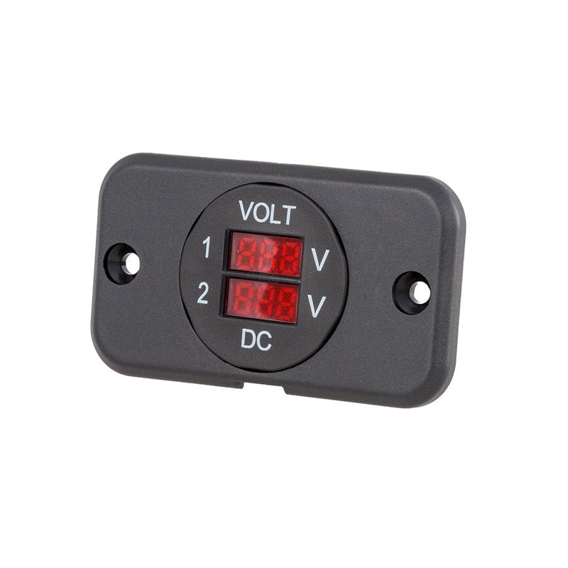 29mm Panel Mount Dual Volt Meter (9-48Vdc) — Equipt Expedition Outfitters (photo 2) — photo 2