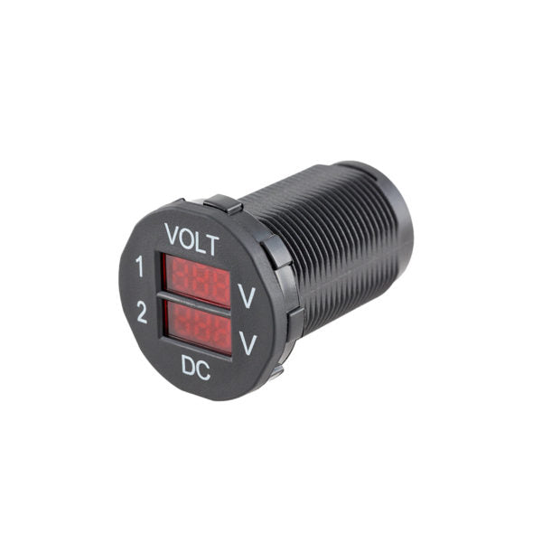 29mm Panel Mount Dual Volt Meter (9-48Vdc) — Equipt Expedition Outfitters (photo 4) — photo 4