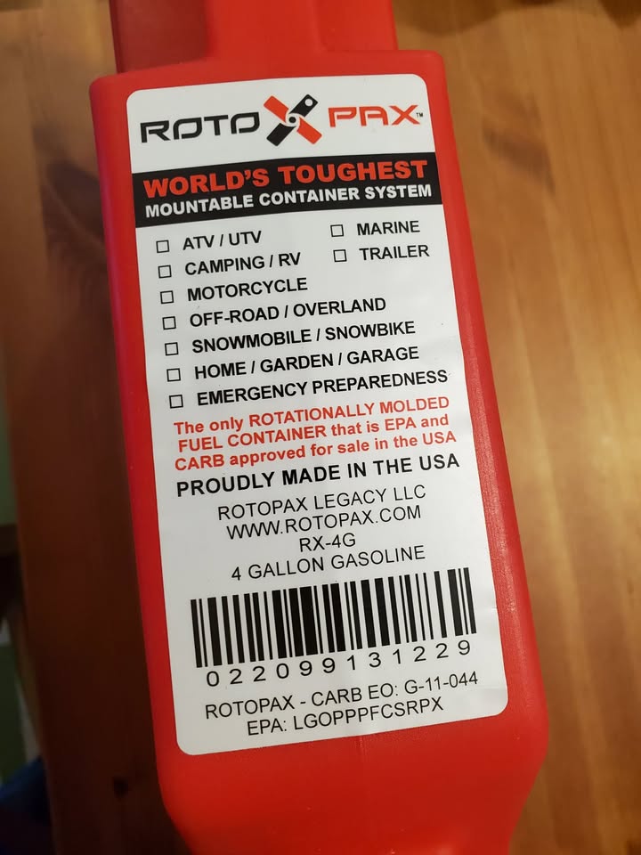4 Gallon Gasoline Rotopax – New in Mt Holly, NJ (photo 2) — photo 2
