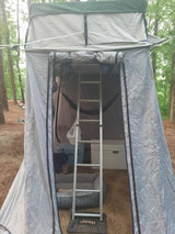 Annex room interior with standing room and access ladder