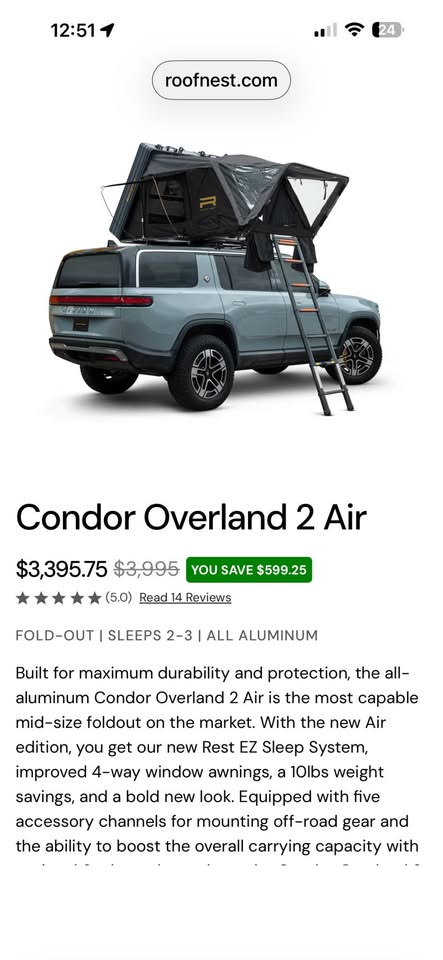 Roofnest Condor rooftop tent — photo 2