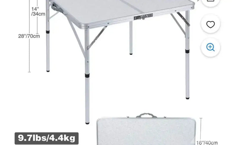 32” Square Folding Camping Table — new camp furniture for sale (photo 6) — photo 6