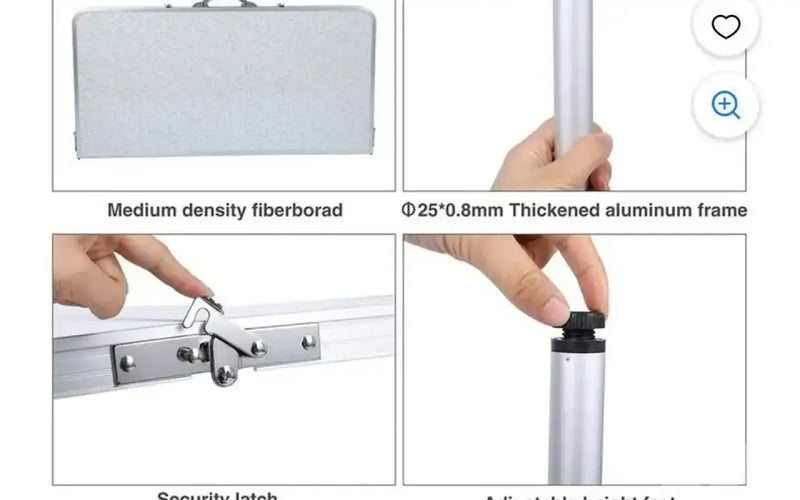 32” Square Folding Camping Table — new camp furniture for sale (photo 3) — photo 3