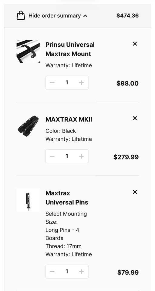Maxtrax MKII Recovery Boards + Prinsu Mounts + Maxtrax Pins — photo 3