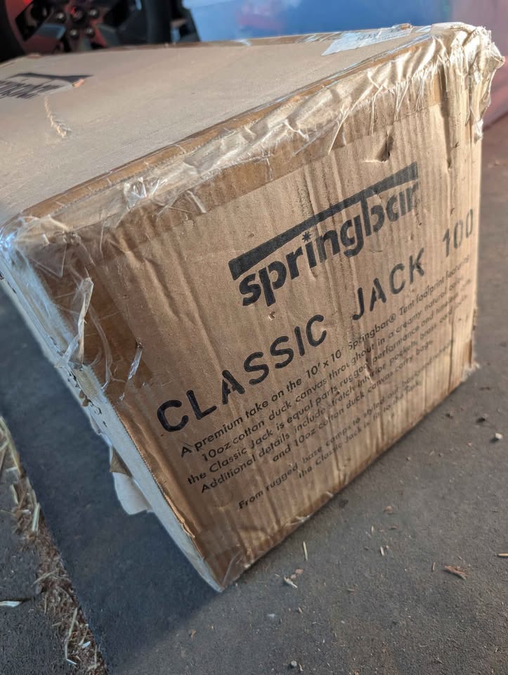 NEW IN BOX Springbar Classic Jack 100 Canvas Tent (10x10) – Unopened in Pleasant Hill, OR (photo 3) — photo 3