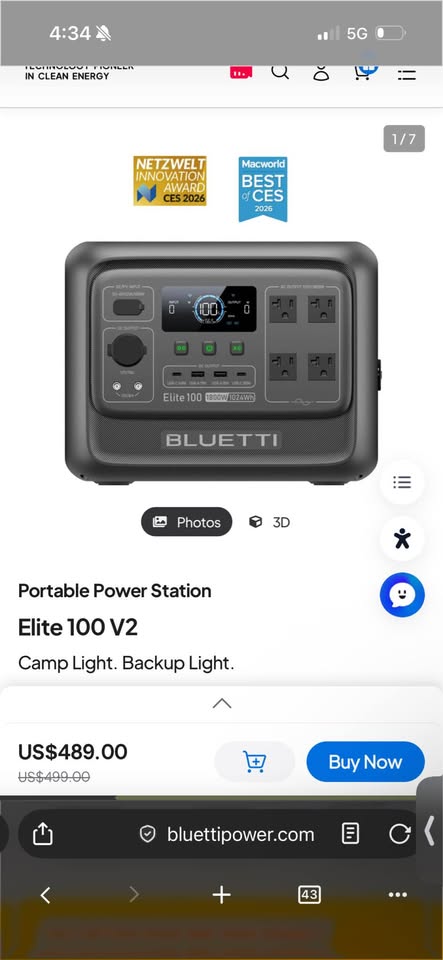 Bluetti Elite 100V2 Portable Power Bank in Bend, OR (photo 3) — photo 3