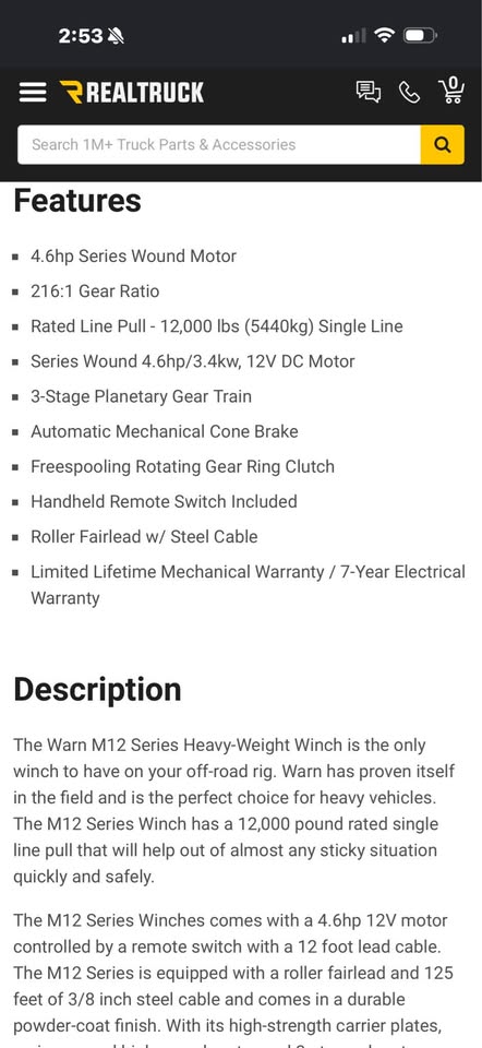 warn winch M12000 in Arvada, CO (photo 4) — photo 4
