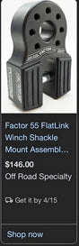 Factor 55 flat link winch shackle in Burbank, CA (photo 1)
