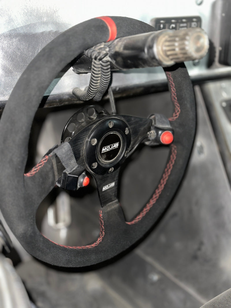 13.5'' MOJAB Flat Steering Wheel Leather or Suede — photo 5