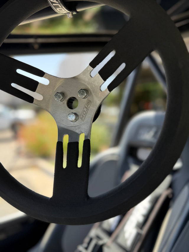 MOJAB 13" Aluminum Steering Wheel – 3-Bolt Pattern (Extended coating spokes) — photo 2