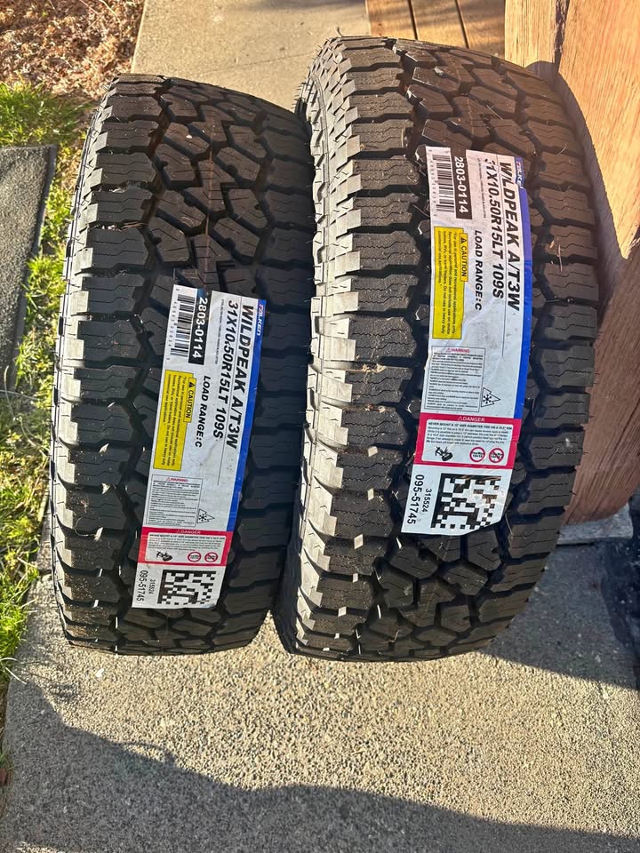 Set of 2 Falken Wildpeak tires- Never Installed in Brier, WA (photo 1) — photo 1