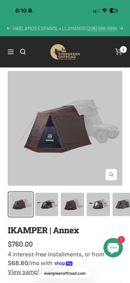 ikamper 2.0 rooftop tent with extras in Ramona, CA (photo 2) — photo 2