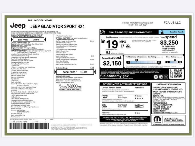 2021 Jeep Gladiator · Sport Pickup 4D 5 ft in Vineyard, UT (photo 5) — photo 5