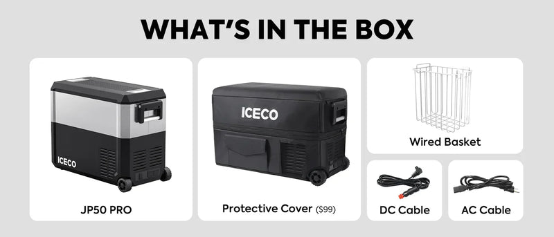 JP50 Pro Dual Zone Wheeled Car Fridge With Cover | ICECO | 50 LT — photo 16