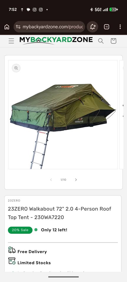 23Zero Walkabout 72 Rooftop Tent with Annex in Ontario, CA (photo 5) — photo 5