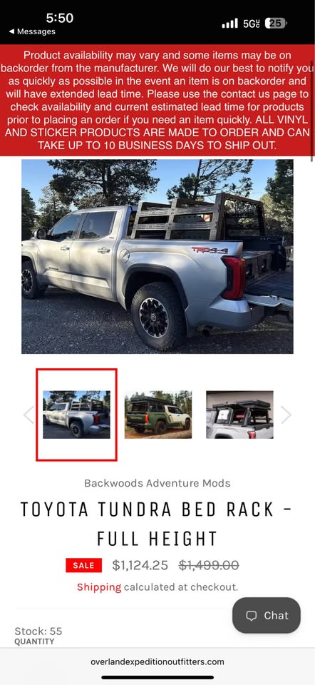 Toyota Tundra Bed Rack + ROAM Vagabond XL Rooftop Tent in West Linn, OR (photo 5) — photo 5