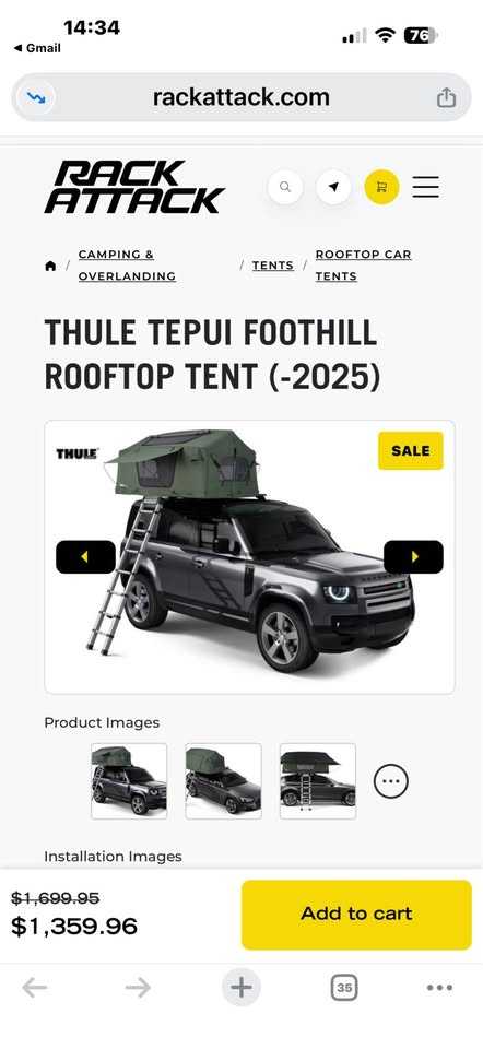 Thule Tepui Foothill Rooftop Tent in Redondo Beach, CA (photo 5) — photo 5