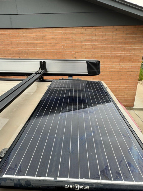 Roof-mounted solar panel on the XT50