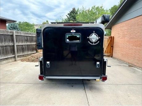 Rear view of the XT50 showing the galley hatch and roofline