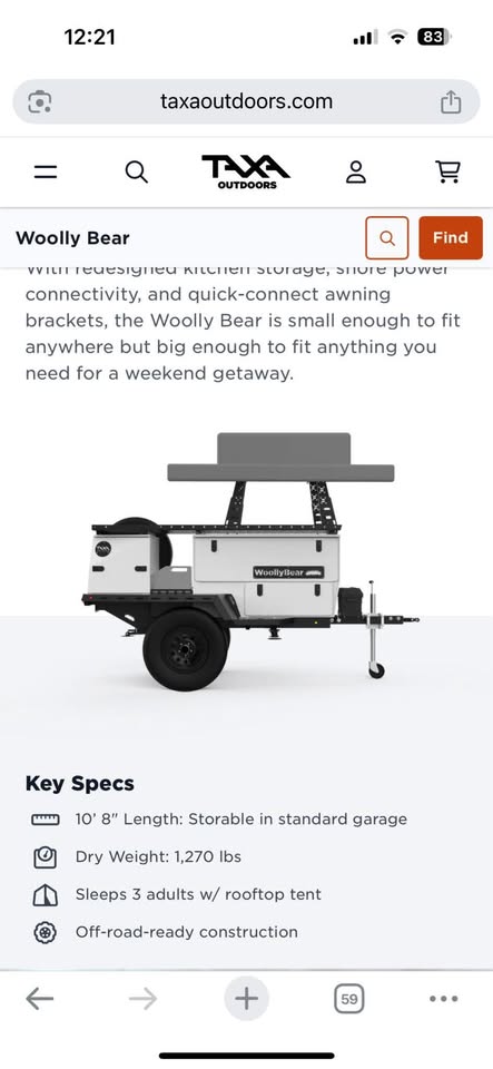 2022 taxa woolly bear off-road camper with 23zero rooftop tent to sleep 6 in Portland, OR (photo 5) — photo 5