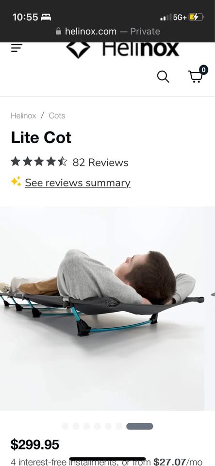 NWT Helinox Lite Cot | Camping Sleep Outdoors in Albany, CA (photo 2) — photo 2