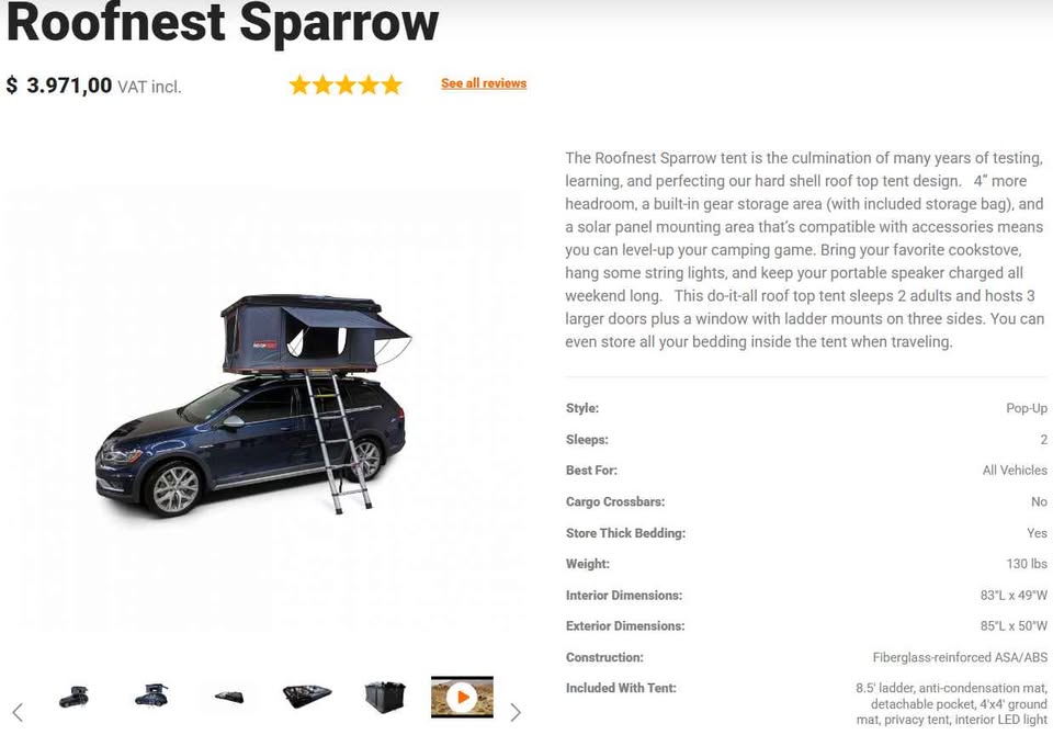 Roofnest Sparrow rooftop tent in Queen Creek, AZ (photo 10) — photo 10