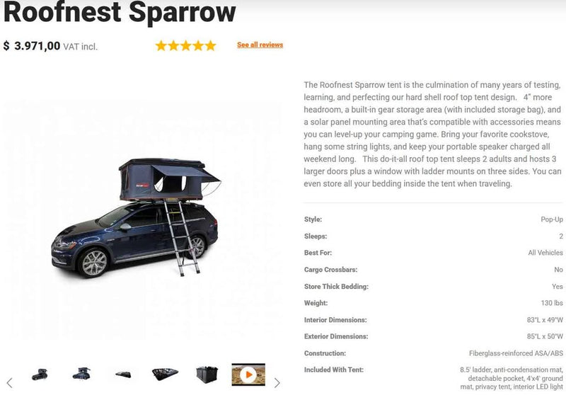 Roofnest Sparrow rooftop tent in Queen Creek, AZ (photo 10) — photo 10