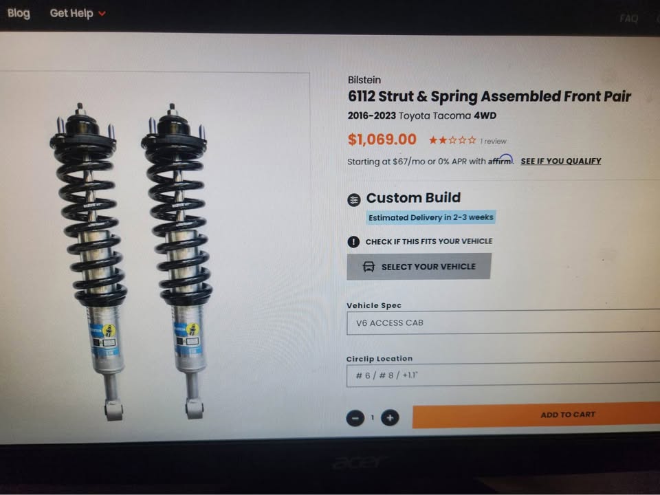 BILSTEIN front struts and springs assembled for toyota tacoma 4runer 2005-2024 good conditions in Tucson, AZ (photo 4) — photo 4