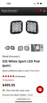 Diode dynamics SS5 Sport series pod lights in Albuquerque, NM (photo 5)