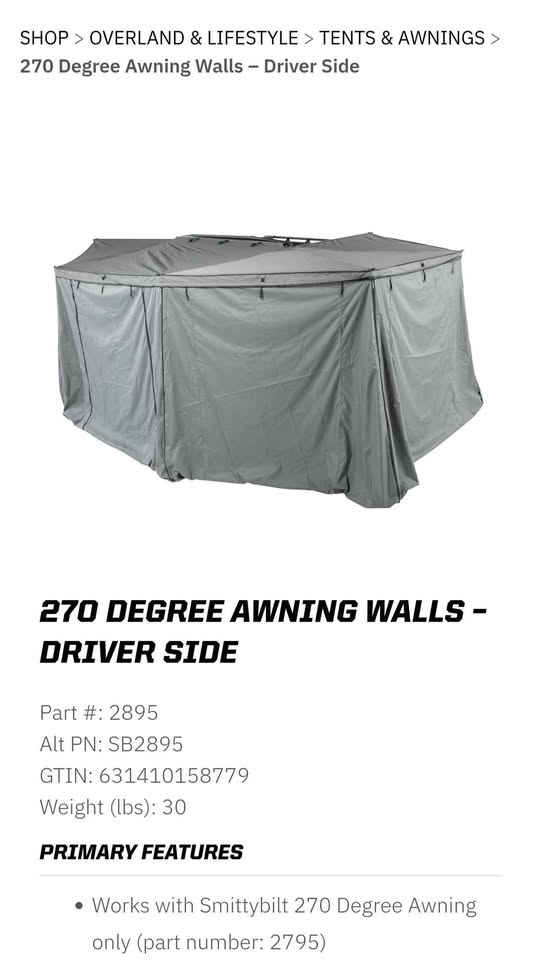 Smittybilt Awning and Walls - Driver Side in Parker, CO (photo 6) — photo 6