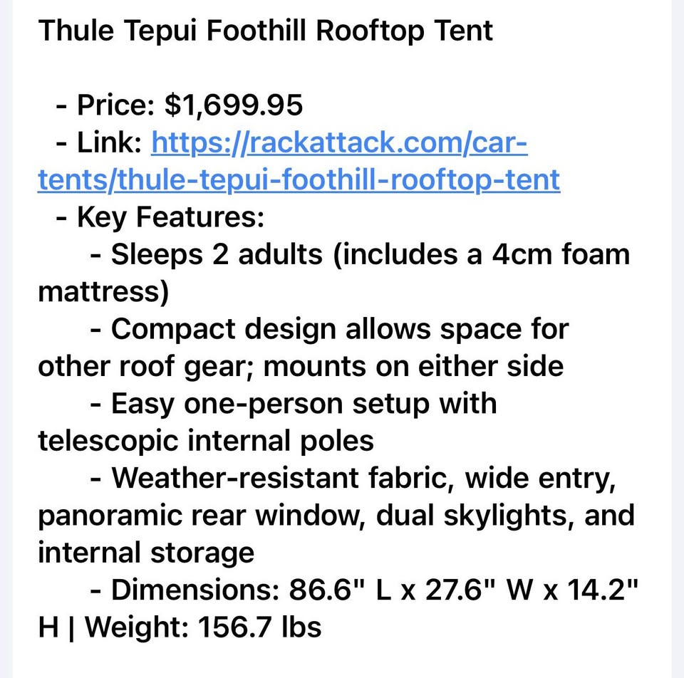 Thule Tepui Foothill Rooftop Tent in Redondo Beach, CA (photo 6) — photo 6