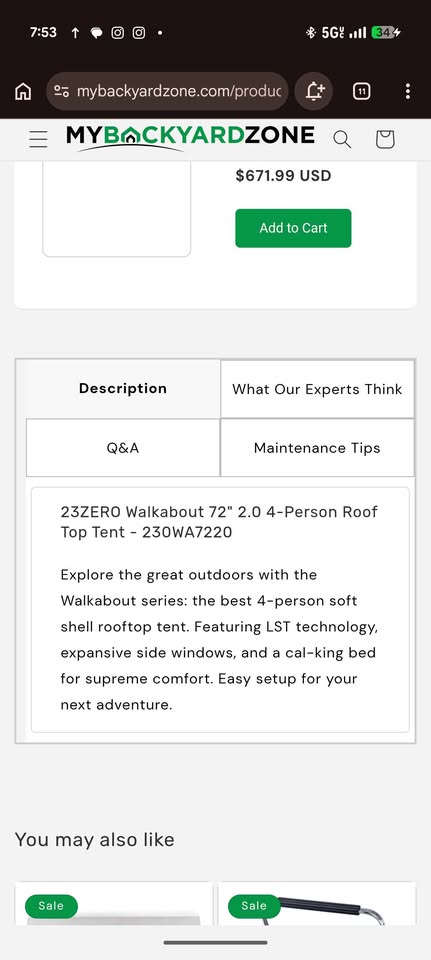 23Zero Walkabout 72 Rooftop Tent with Annex in Ontario, CA (photo 6) — photo 6