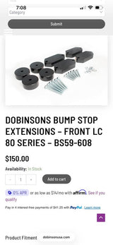 Dobinsons bump stop Toyota Land Cruiser fj80 1996 in Orem, UT (photo 2)