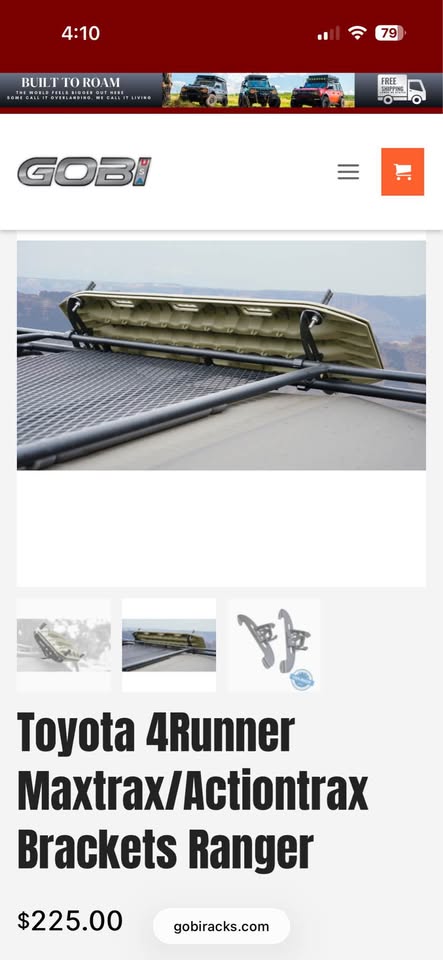 Brand New GOBI MaxTrax/Actiontrax Traction Board Mounts for Ranger Rack in Park City, UT (photo 2) — photo 2