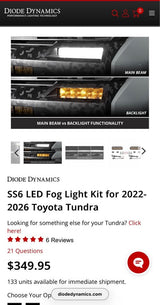 2022-2026 tundra diode dynamics fog lights kit in Fresno, CA (photo 2)
