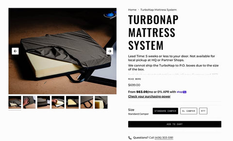 GFC TURBO NAP - BRAND NEW - 100% UNUSED - go fast camper