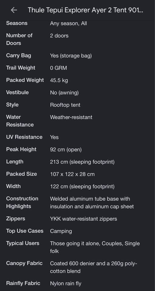 Thule Tepui Explorer Ayer 2 Rooftop Tent in Crescent City, CA (photo 8) — photo 8