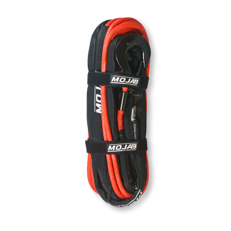 3/8'' x 85' Double Braided Winch Rope with Removeable forged winch hook — photo 2
