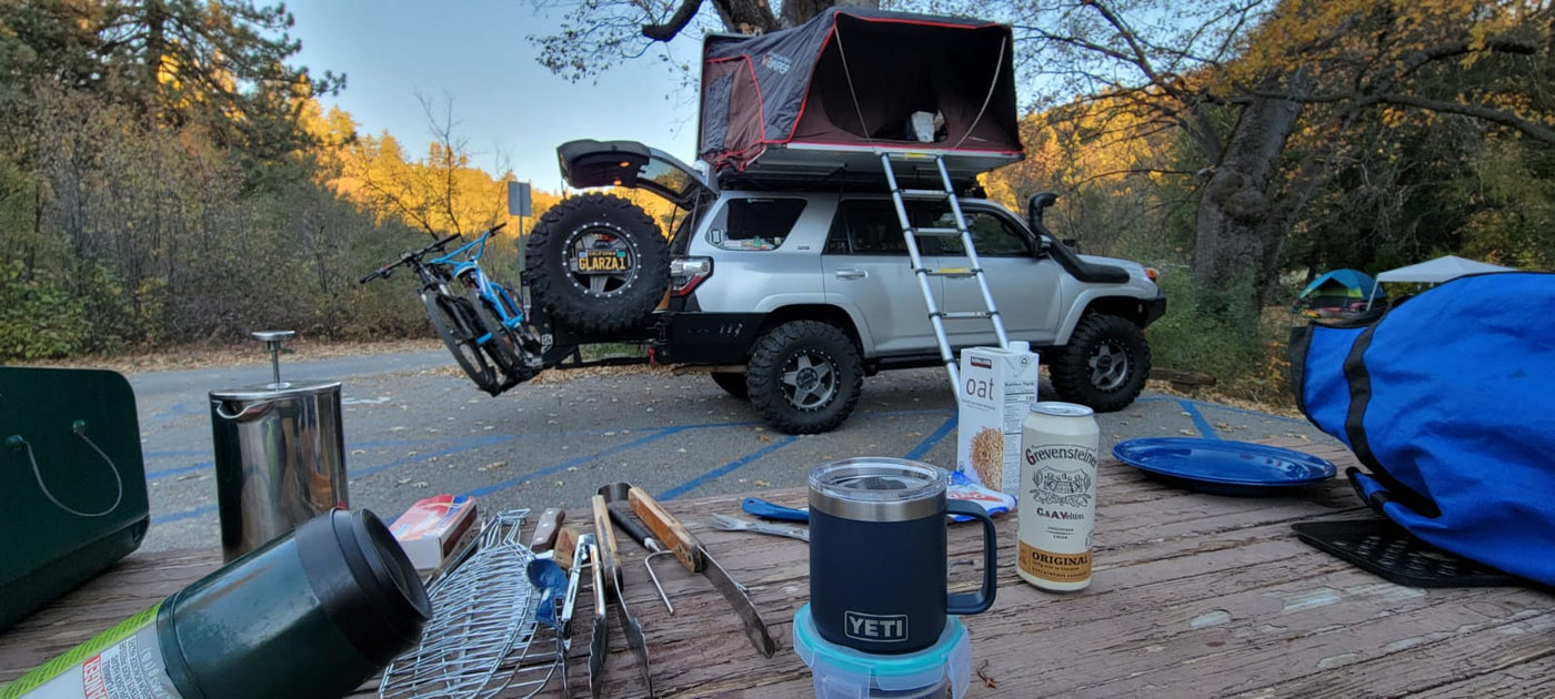 Campsite setup with the 4Runner, rooftop tent and gear — photo 13