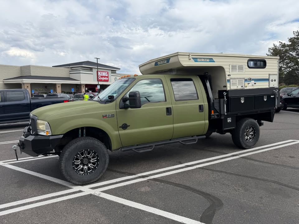 1999 Ford f350 7.3 truck camper overland rig lite craft pop-up solar lithium in Denver, CO (photo 4) — photo 4