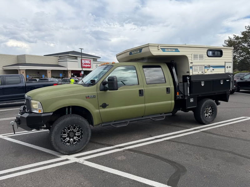 1999 Ford f350 7.3 truck camper overland rig lite craft pop-up solar lithium in Denver, CO (photo 4) — photo 4