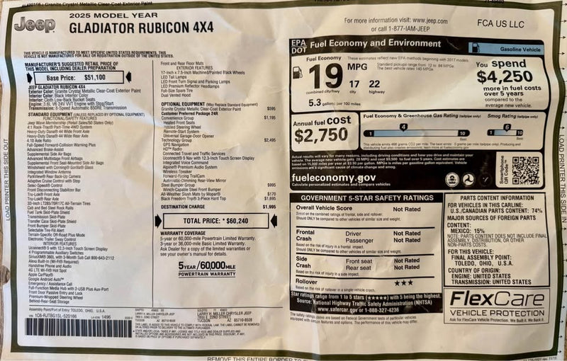 2025 Jeep Gladiator · Rubicon Pickup 4D 5 ft in Tucson, AZ (photo 2) — photo 2