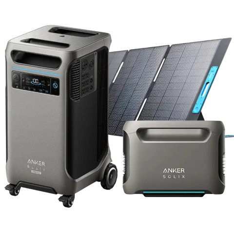 Anker SOLIX F3800 Plus Portable Power Station + Extra Battery + 400W Solar Panel