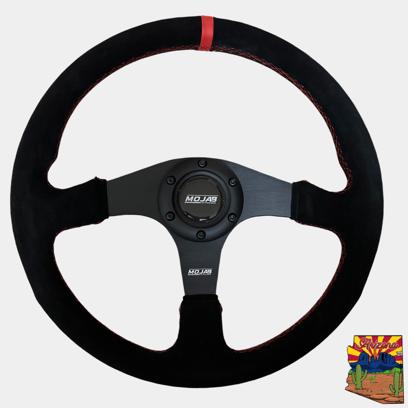 13.5'' MOJAB Flat Steering Wheel Leather or Suede — photo 3