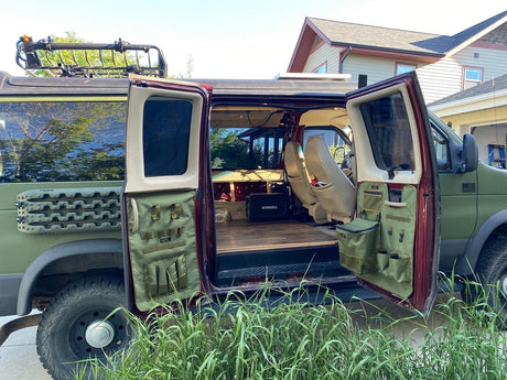 Ford Econoline Barn Door Panel Organizer — Overland Gear Guy (photo 2)