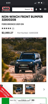 ARB Non-Winch Front Bumper for Ford Bronco 2021+ in Springville, UT (photo 2)