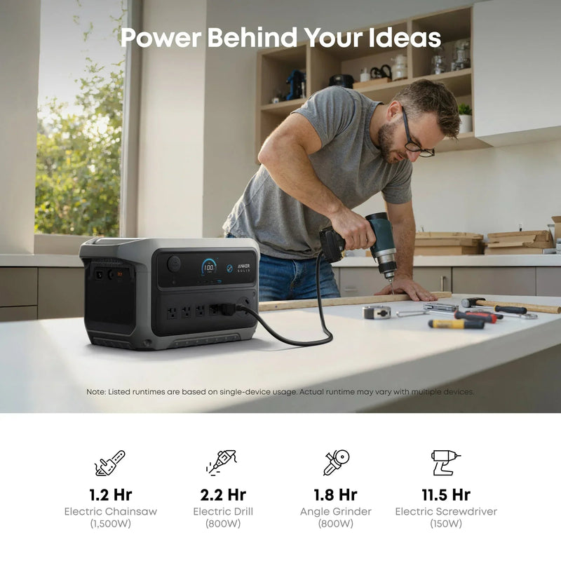 Anker SOLIX C2000 Gen2 Portable Power Station + 400w Solar Panel + Car Alternator Charger — photo 13